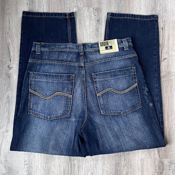 Southpole Y2K Wide Leg Baggy Jeans dark wash Men's Size 38 - Picture 1 of 9
